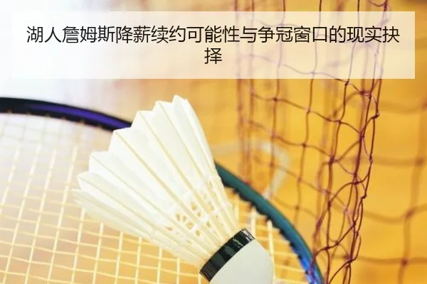 湖人詹姆斯降薪续约可能性与争冠窗口的现实抉择